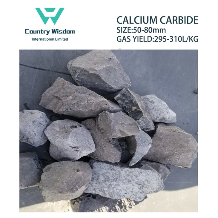 Ffatri Tsieina yn Gwerthu Calsiwm Carbid Gyda Pob Maint 50-80mm / Cynnyrch Nwy 295L/Kg