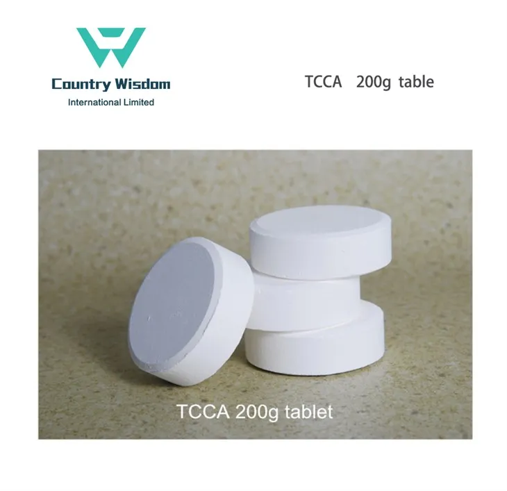 Cemegau Pwll Nofio 90% TCCA 200g Tabled